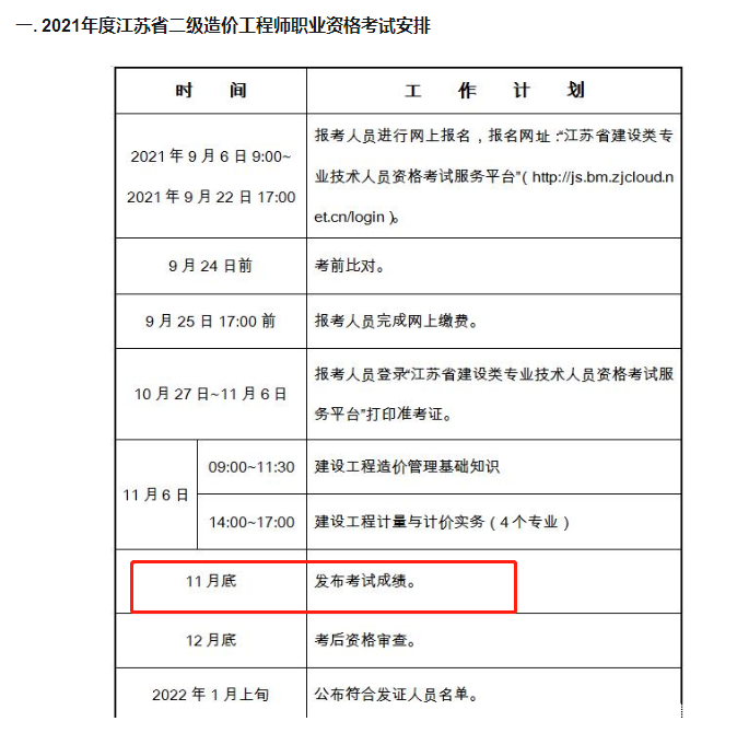 江蘇二級造價工程師考試時間江蘇二級造價工程師考試時間安排  第1張